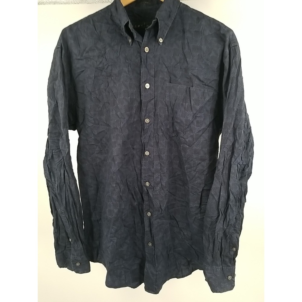 Time Pieces Mens Long Sleeve Button Up Medium Tall Shirt - Picture 1 of 5